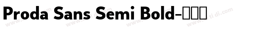Proda Sans Semi Bold字体转换